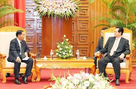 ท่านNguyễn Tấn Dũng นายกรัฐมนตรีให้การต้อนรับหัวหน้าปกครองเขตย่างกุ้ง - ảnh 1